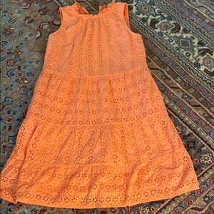 Orange Eyelet Women’s Dress